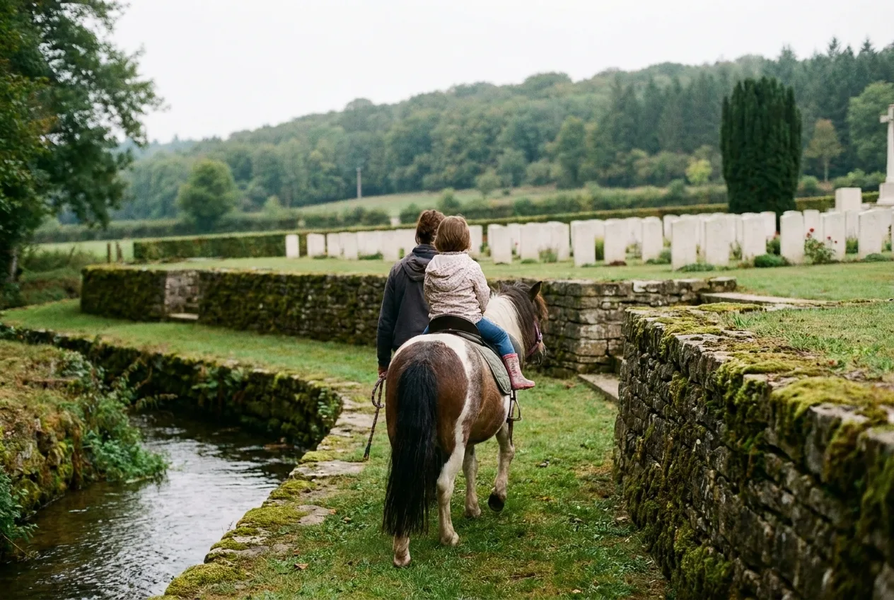 Initiation à dos de poney au fil de l'eau