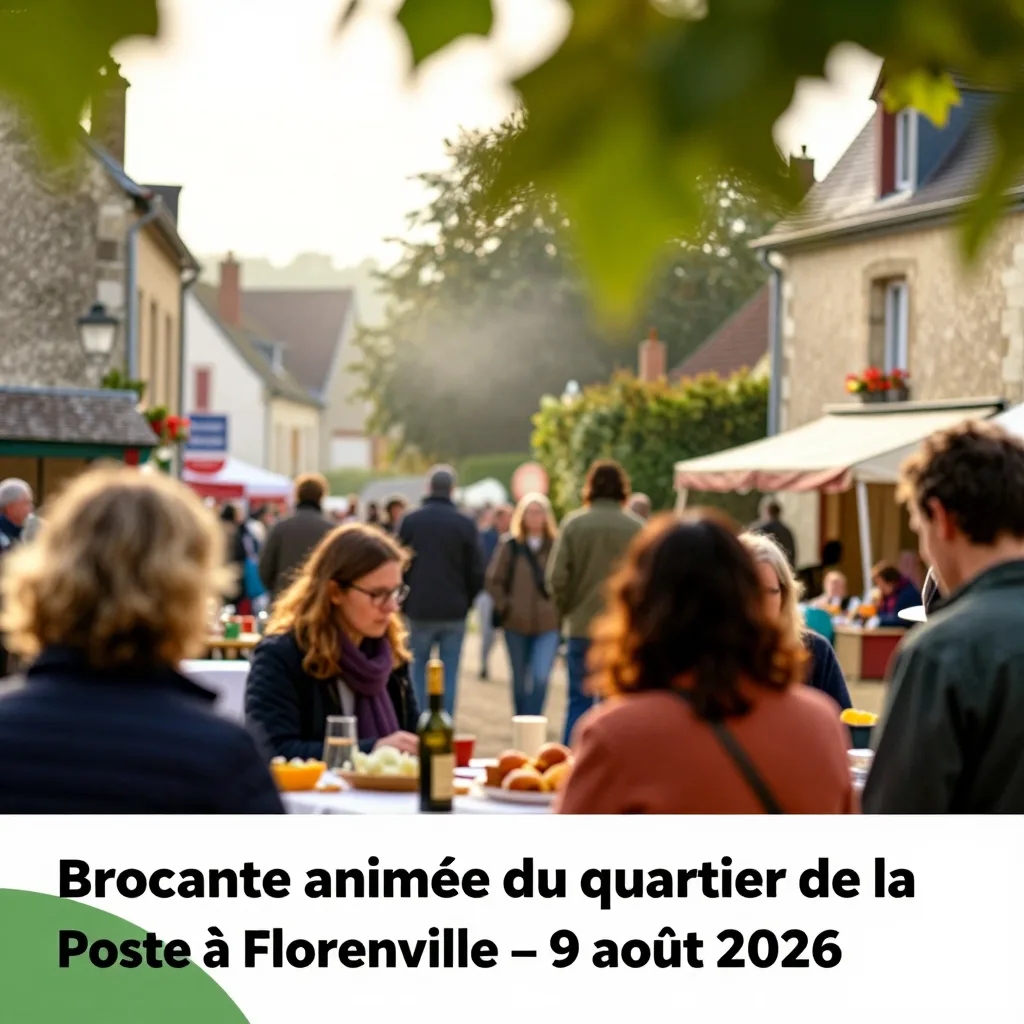 Brocante animée du quartier de la Poste à Florenville – 9 août 2026