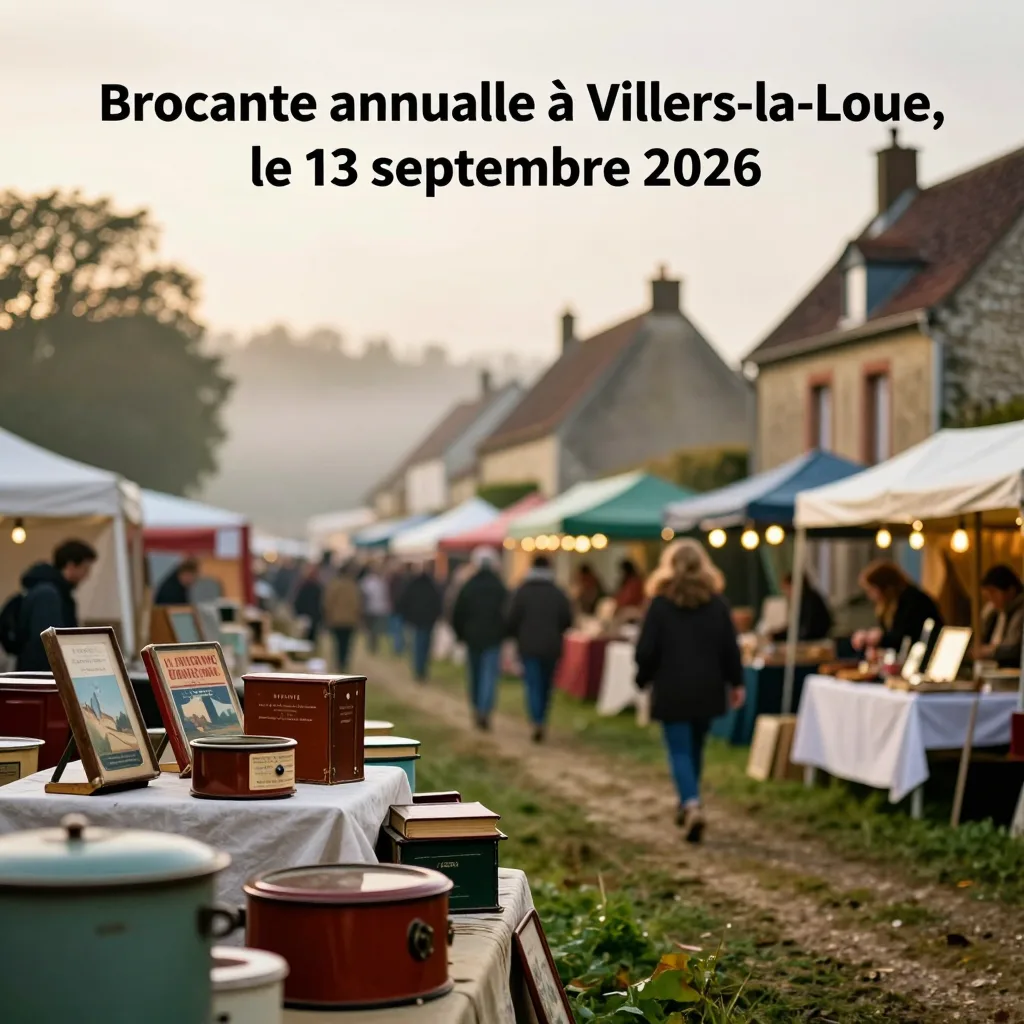 Brocante annuelle à Villers-la-Loue, le 13 septembre 2026