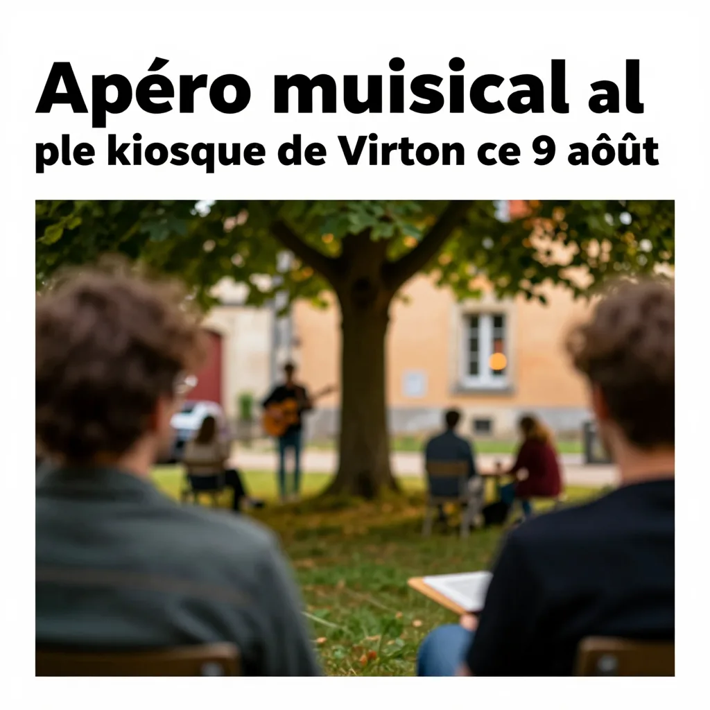 Apéro musical sous le kiosque de Virton ce 9 août